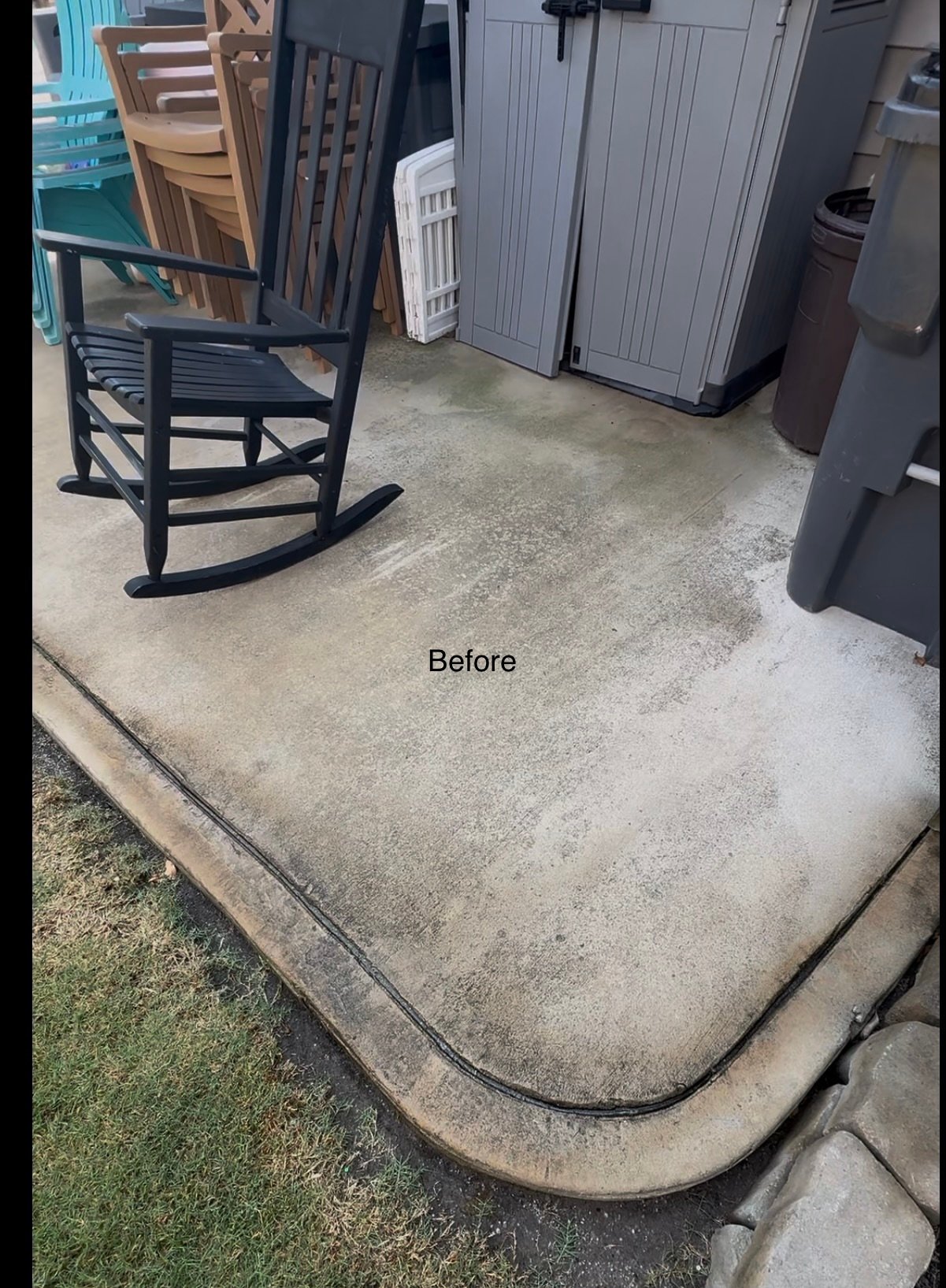 Patio Cleaning before cleaning